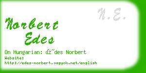 norbert edes business card